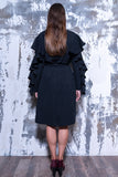 BELTED DOUBLE RUFFLED SLEEVE JACKET DRESS - Afterlife Projects