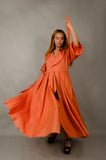 NOV YinYang Long Dress - Tangerine
