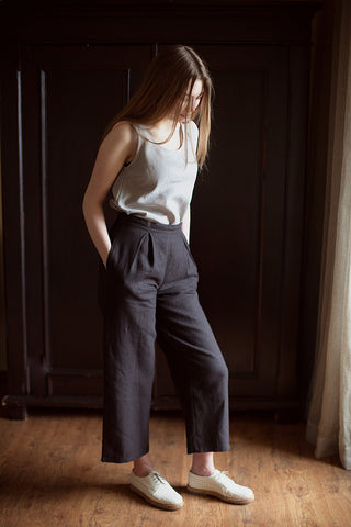 100% Linen Tailored Trousers - Afterlife Projects